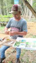 Alfredo preparing seeds