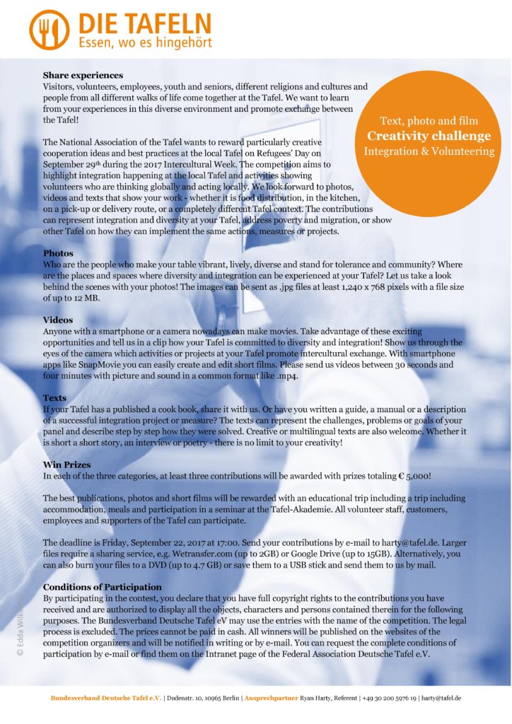 Reports On The Tafel Refugee Integration Project Fund Globalgiving