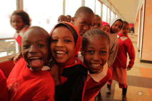 Happy children visited cinemas for the first time