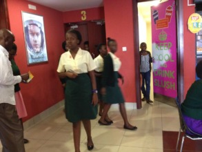Aunty Ayo students attending screening