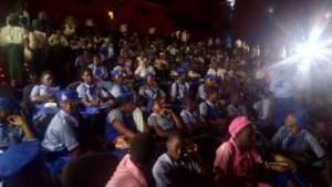 Students in cinema to watch He Named Me Malala