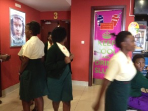 students attending screening