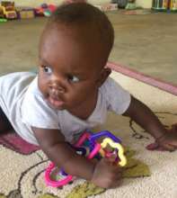 Baby Victor at the creativity room