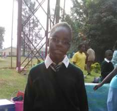 Gloria on her first day at Lugulu Secondary School