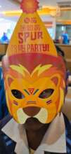 The kids received masks and party packs!