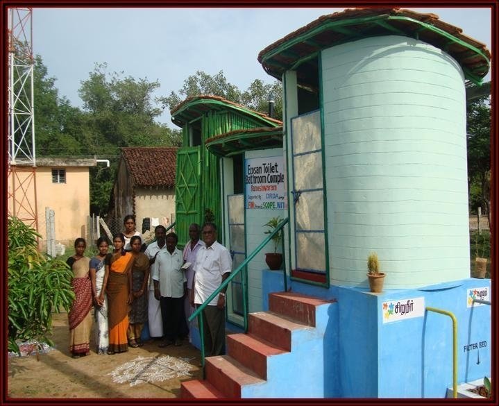 Toilets for 3  rural schools  in Southern India