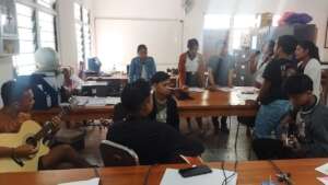 Practicing for the event