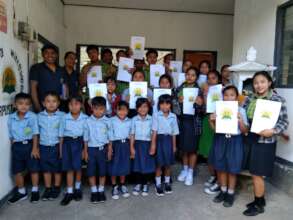 Students receiving Report Book