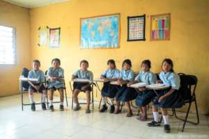 Elementary students in Jatituhu school