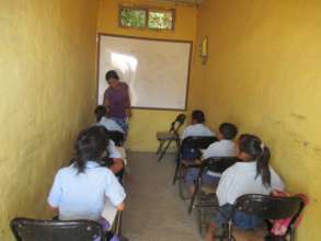 Primary school children during mathematics class