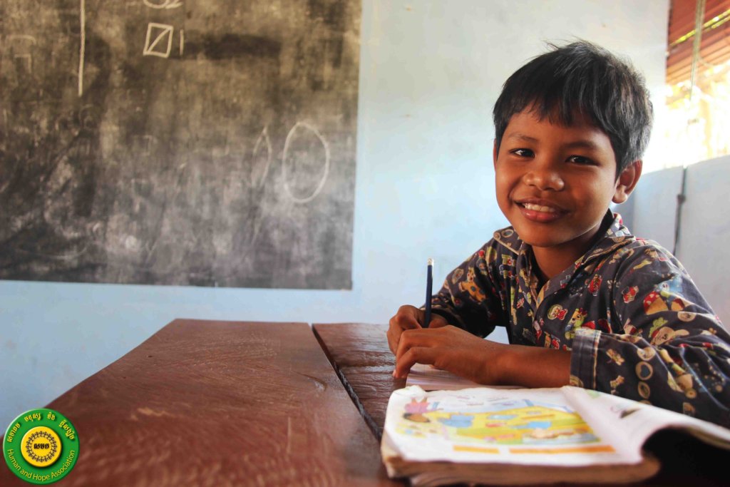 Provide a year of education for 150 Khmer children