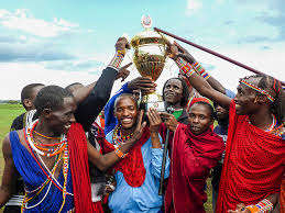 Maasai Olympics - Winners Celebration