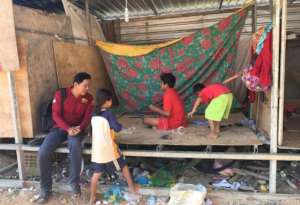 Meeting children living at construction sites