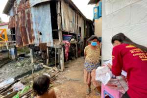 Providing supplies to local families in need