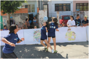 "Football3" in leisure street