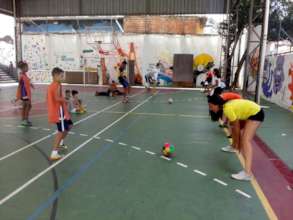 Futsal activity carried out by the young leaders