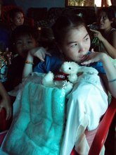 Andee with her birthday gifts from SEDA