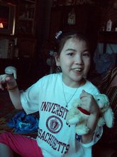 Andee sitting on her own!