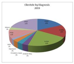 Chart of Clients Served at BITS, by Diagnosis