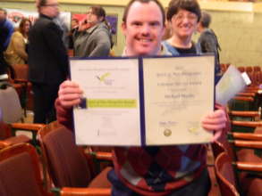 Mike Moritz with "Spirit of NH" Award