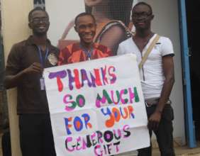 Joshua, Joseph and Alfred say Thank You