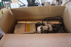 The pump in the box before setting it up.