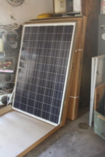 Solar panels out of the box before setting it up.