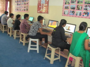 Youth practicing their skills new on the Computers