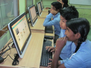 Children working on Computers