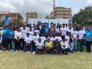 Group photo with Bank staff