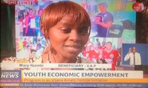 Njambi on television interview
