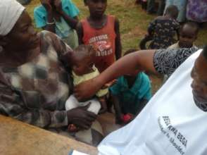 A child receiving medical attention.
