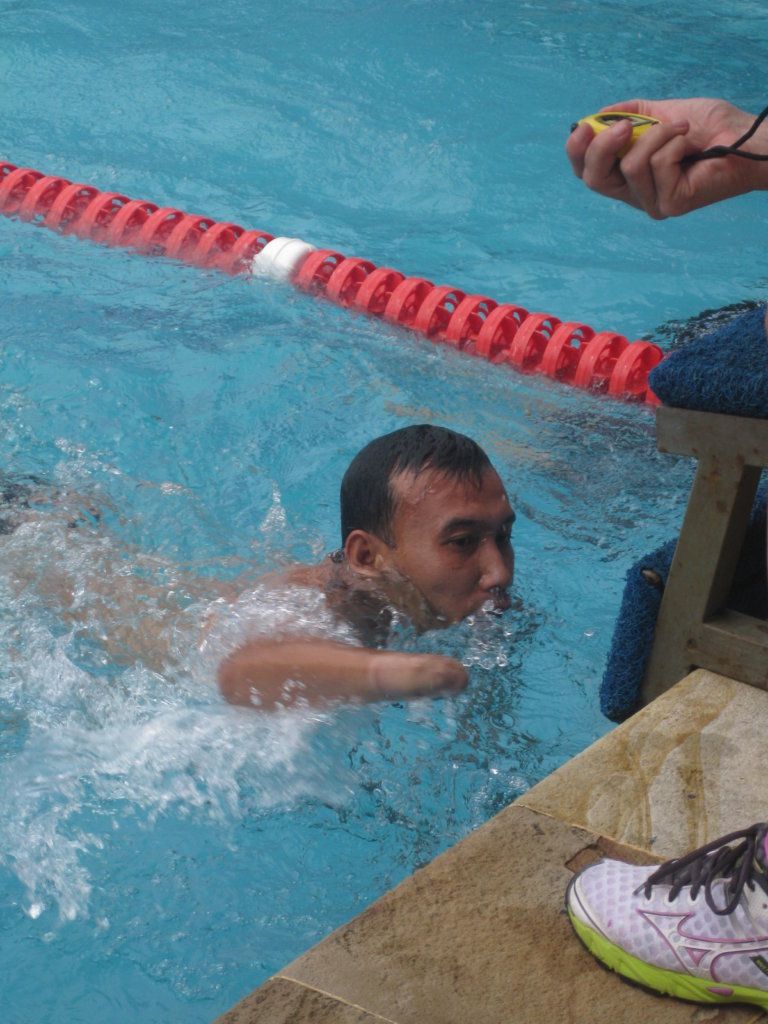 1 years swimming for a 100 disabled children