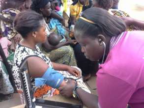 Our nurse taking the vital signs of the Idps