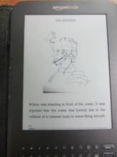 Kindle showing a story