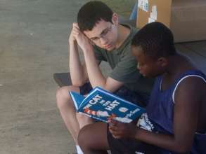 Reading with a volunteer