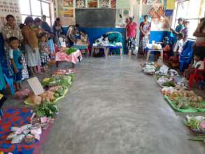 Proud Parents & Kids with their home-grown produce