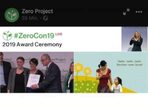 Zero Project award ceremony (credit: zero project)