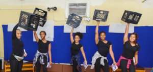 Girls preparing for the show in Tanzania
