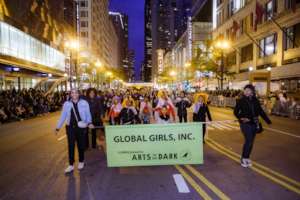 Arts in the Dark parade, downtown Chiccago