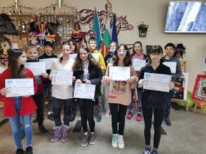 Students with certificates