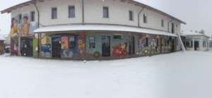 The new murales and the snow