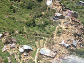 Devastated village in Dhading
