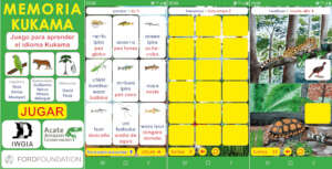 Screenshot of the Memoria Kukama phone application