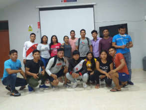 Matses computer class students and instructors