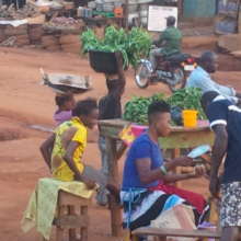 women and girls hawking