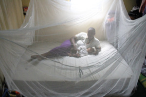 Safe under the mosquito bed net