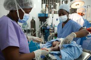 Emergency C-section saving mother and baby at HHA