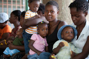 Mums and children coming for vaccinations