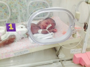 One of the many babies saved in our neonatal unit